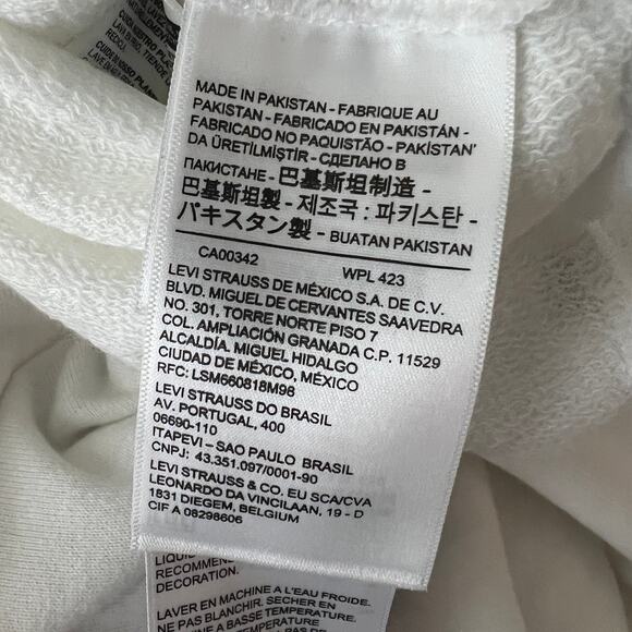 Levi's Women's Sam Cropped Hoodie White Sweatshirt - Size Small - NWT - Picture 4 of 5